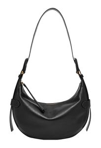 FOSSIL Leder Schultertasche Harwell Hobo Black schwarz