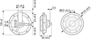 HELLA Horn - KFZ Hupe Auto - B133 SET - 2 Stück - 12V - 118dB(A) - 300 / 500Hz - Tiefton/Hochton - elektrisch