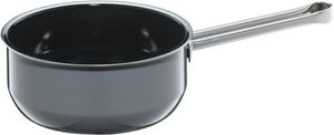 WMF Fusiontec Essential Stielkasserolle, 16 cm ohne Deckel, kleiner Topf 1,3l,  Kochtopf klein, Nudeltopf, Milchtopf Induktion, High-Tech Keramik, kratzfest, unbeschichtet, grau, Made in Germany