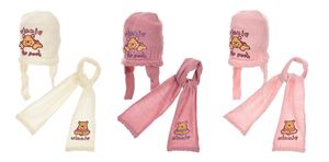 Disney Winnie Pooh Baby Winter-Set Winter-Mütze + Schal, Farbe:Pink, Größe:44