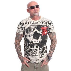 Yakuza Herren Newsflash T-Shirt, Whitecap Gray, 5XL