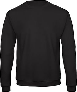 B&C WUI23 | Herren  Rundhals-Sweatshirt / Flauschiges Innenfutter - Farbe: Black - Größe: L