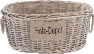 FRANK FLECHTWAREN Aufbewahrungskorb "Holz-Depot". Deko-Korb, Aufräumen, füllen, Verschenken