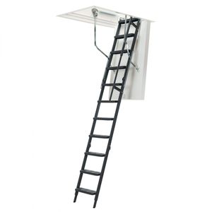Dolle Bodentreppe clickFIX® comfort 3-teilig bis 244-264cm Raumhöhe mit U-Wert 0,49 Deckenöffnung 120x60cm