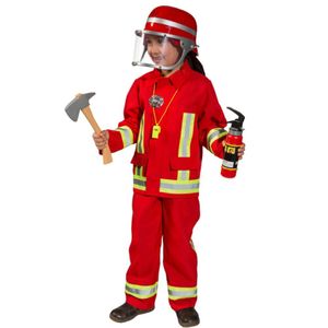 Feuerwehr Kostüm Tim Uniform rot für Kinder