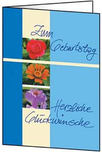 SIGEL DS610 Geburtstags-Karten (inkl. weiße Umschläge), Trio, A6 (A5), 10 Karten