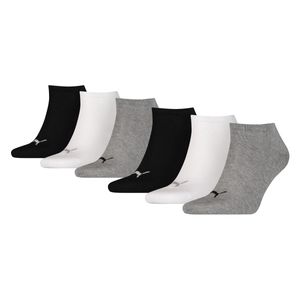 PUMA Uni Sneaker-Socken, 6er Pack - ECOM, Logo, einfarbig Schwarz/Weiß/Grau 35-38
