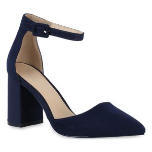 Giralin Damen Spitze Pumps Chunky High Heels Blockabsatz Party Schuhe 826011, Farbe: Dunkelblau, Größe: 36 Giralin Damen Spitze Pumps Chunky High Heels Blockabsatz Party Schuhe 826011, Farbe: Dunkelblau, Größe: 36