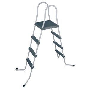 yourGEAR Poolleiter PL122 4-stufige Pooltreppe Schwimmbadleiter Schwimmbad Einstieg Leiter Treppe bis 122cm Poolwandhöhe