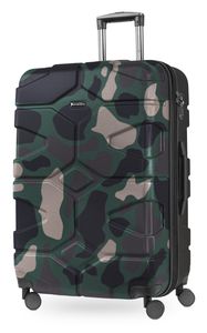 HAUPTSTADTKOFFER - X-Kölln - pevný skořepinový kufr na kolečkách cestovní kufr, TSA, 76 cm, 120 litrů,Camouflage