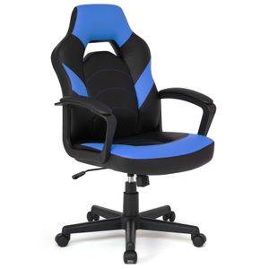 IWMH Gaming Stuhl, Ergonomisch Bürostuhl, Computerstuhl mit Armlehne, Blau