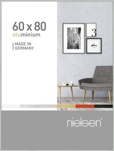 Nielsen Aluminium Bilderrahmen Pixel, 60x80 cm, Silber Matt