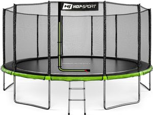 Hop-sport Trampolína 16ft (488 cm) | Moderná trampolína pre deti a dospelých | Čierno/zelená + ochranná