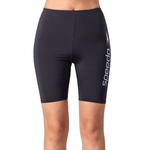 Speedo Damen-Badeshorts mit hoher Taille und Knie-Länge, UPF 50+, schnelltrocknende Boardshorts für Frauen, oxidgrau/harter Bonbon, Größe 32
