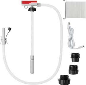 Pompa paliwowa COSTWAY z czujnikiem automatycznego zatrzymania, elektryczna pompa paliwowa 3,8 GPM z 3 rozmiarami adapterów i węży do oleju napędowego, ropy naftowej, benzyny