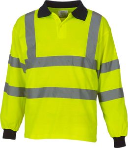 Yoko Herren Hi-Vis langarm Polo Warnschutz-Polo HVJ310 hi-vis yellow L Yoko Herren Hi-Vis langarm Polo Warnschutz-Polo HVJ310 hi-vis yellow L