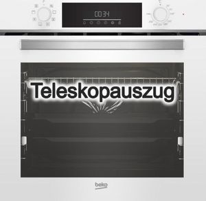 Beko Einbau-Backofen BBIM14300WMS Teleskopauszug SteamShine® weiß