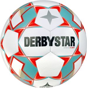 DERBYSTAR Stratos S-Light 290g lehký fotbalový míč bílá/modrá/oranžová 4