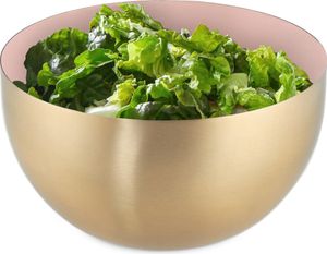 relaxdays Zweifarbige Salatschüssel aus Edelstahl