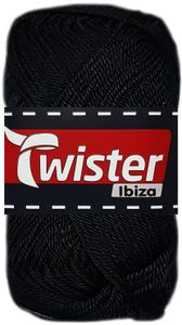 50 Gramm Twister Ibiza aus 100 % Baumwolle 90 Schwarz