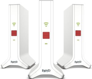 AVM FRITZ!Mesh Set 4200 Ripetitore Wi-Fi 6E Dualband 4200 Mbit/s Rosso e Bianco