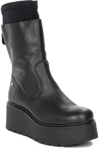 Damen Leder Boski Auf Massiver Plattform Maciejka 06246-01 Schwarz 40