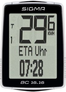 Sigma BC 16.16 počítačový tachometer na bicykli
