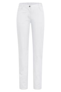 Greiff CARE Damen Hose 5-Pocket-Style Gummibund hinten Regular Fit Baumwolle ® Weiß 50
