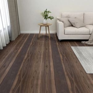 vidaXL PVC-Fliesen Selbstklebend 20 Stk. 1,86 m² Dunkelbraun