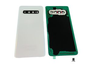 CRIMMI Akkudeckel Backcover passend für Samsung Galaxy S10 Prism White Weiß  inkl. Aufkl. CE Linse