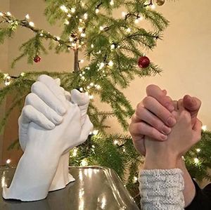 3D sada otisků rukou Valentýn pro páry sada sádrových odlitků partnerský pár dárky pro dospělé jako výročí svatby