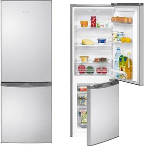 Bomann® Kühlschrank mit Gefrierfach |  | 143cm | Kühl Gefrierkombination leise | Türanschlag wechselbar | 175L | KG 320.2 inox