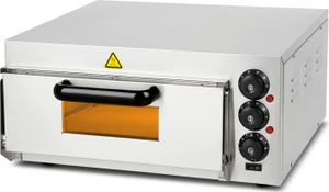 VERTES Gastro Pizzaofen mit feuerfestem Stein, Timerfunktion und Beleuchtung, Steinofen für original italienische, professioneller Steinofen