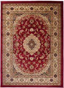 Teppich Wohnzimmer Orientalisch Ornamente Orient Muster Rot 160 x 220 cm ( 6956d-red )