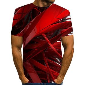 Herren Sport T-Shirt Camouflage Stretch Rundhals Bequem Fitness Lässig,Farbe: Rot,Größe:L