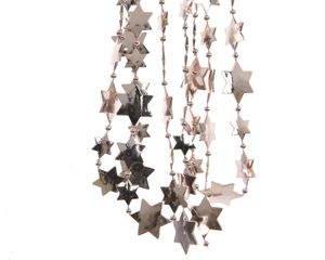 Perlenkette mit Sternen, 2.7 Meter, Farbe:rosa