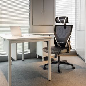 GTPLAYER Bürostuhl Gaming Stuhl Gamer Racing Chair ergonomische drehstuhl Rückenlehne Office Stuhl Sitzhöhenverstellung PolyurethanKunstleder Grau