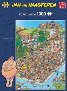 Jumbo 82037 - Jan van Haasteren Comic Puzzle - Spaß Am Pool / Fun Around the Pool - 1000 Teile
