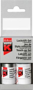 Auto-K Lackstift VW Audi reflexsilber metallic LA7 W 2x 9ml mit Klarlack Auto-K Lackstift VW Audi reflexsilber metallic LA7 W 2x 9ml mit Klarlack