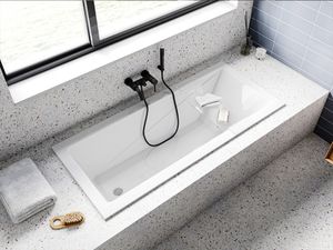 Badewanne Rechteck Wanne Acrylwanne 170x70 Modern Slim ohne Gehäuse