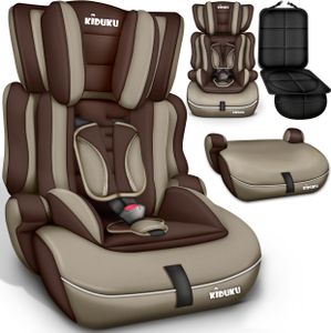 KIDUKU® Autokindersitz Kinderautositz Autositz Kindersitz 9-36kg Gruppe 1+2+3 Braun/Beige