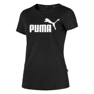 PUMA Damen Woman Essentials ESS Logo Shirt Tee / T-Shirt Kurzarm , Größe:XS / 34, Farbe:Schwarz (Black 01)