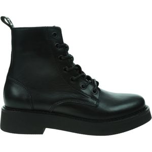 Tommy Hilfiger Lace Up Flat Boot Damen Kurzstiefel in Schwarz, Größe 41