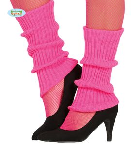 Sexy Neon pink Bein Stulpen 80er für Damen
