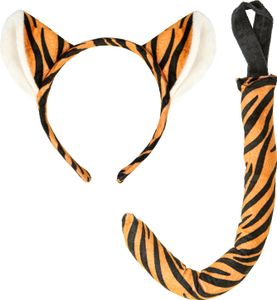 Tiger Verkleidungsset – Ohren & Schwanz für Karneval, Fasching & Mottopartys