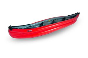 Gumotex Scout Standard 3er Schlauchkanu aufblasbar Schlauchboot Kanadier, Farbe:Rot