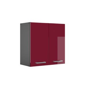 Vicco Hängeschrank R-Line, 60 cm, Bordeaux Hochglanz/Anthrazit