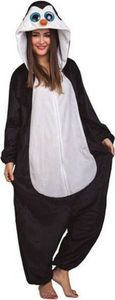 Mom Kinderkostüm Pinguin Overall Große Augen Mit Kapuze Schwarz 10-12 Years Schwarz 10-12 Years