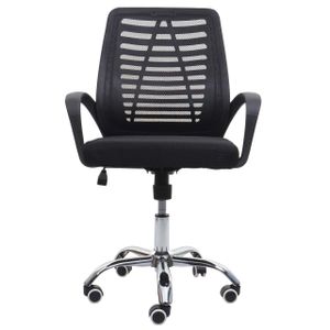Bürostuhl HWC-L44, Schreibtischstuhl Computerstuhl, ergonomische Rückenlehne, Netzbezug Stoff/Textil  schwarz