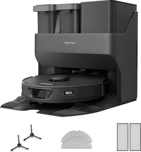 Roborock S7 Max Ultra Robotický vysávač s príslušenstvom, 5500 Pa, Reaktívne vyhýbanie sa prekážkam, Samosušiace čistiace stanice, Čierna